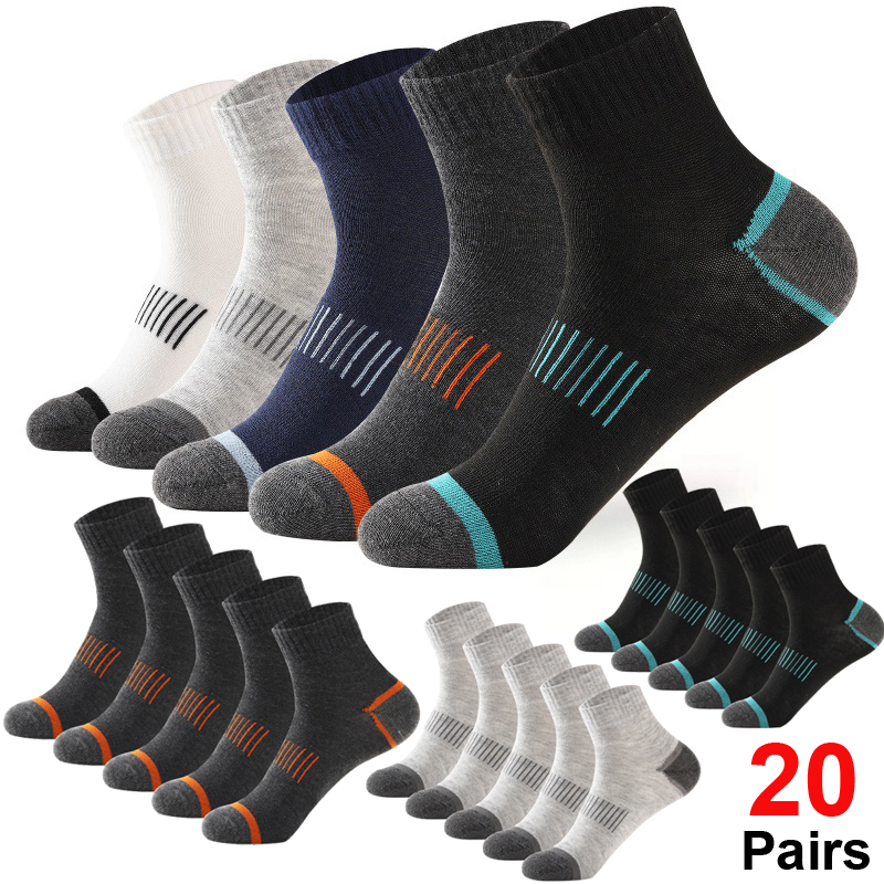 Athletic Sock Cushion - 20 çift erkek pamuklu çorap seti